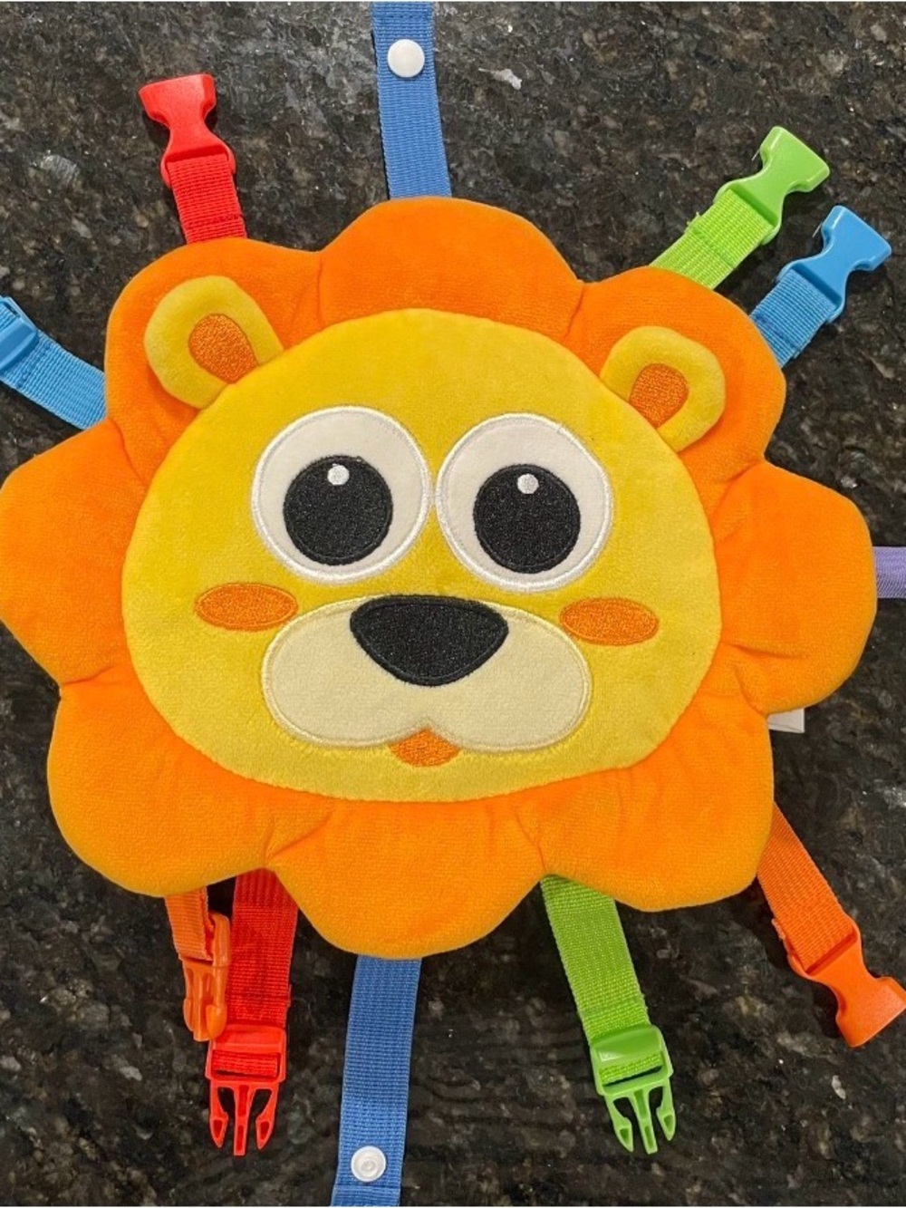 White Dolphin Toys Lion Buckles Sensory Toddler Toy